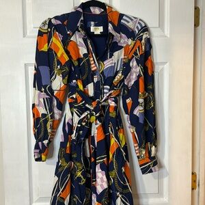 Maeve Multicolor Abstract Midi Dress